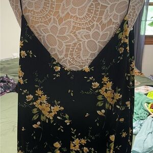 Maurices Black and Yellow Floral Camisole